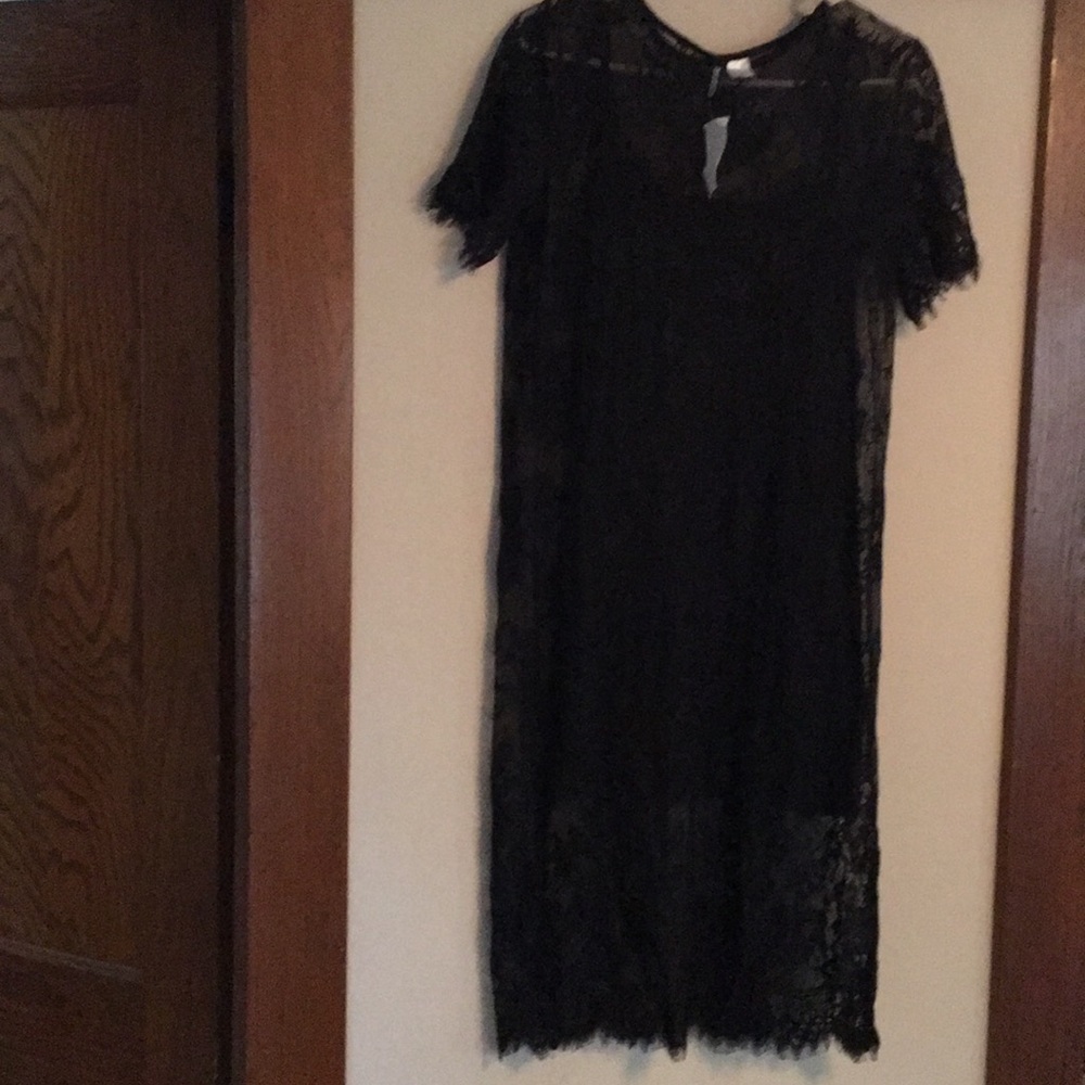Black lace dress